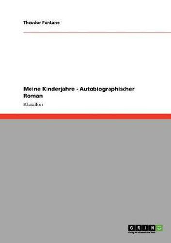 Cover image for Meine Kinderjahre - Autobiographischer Roman