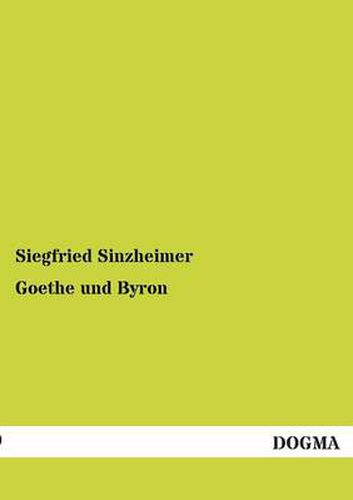 Cover image for Goethe Und Byron