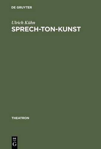 Cover image for Sprech-Ton-Kunst