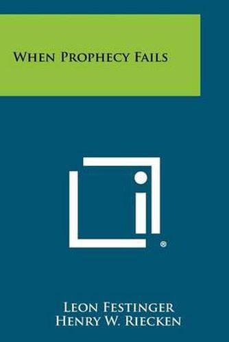 When Prophecy Fails