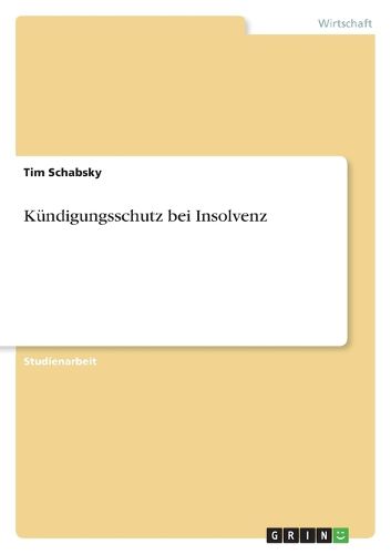 Cover image for Kundigungsschutz bei Insolvenz