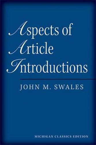 Cover image for Aspects of Article Introductions