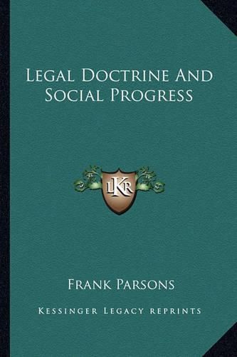 Cover image for Legal Doctrine and Social Progress