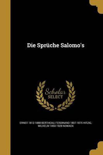 Cover image for Die Spruche Salomo's