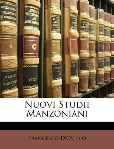 Cover image for Nuovi Studii Manzoniani