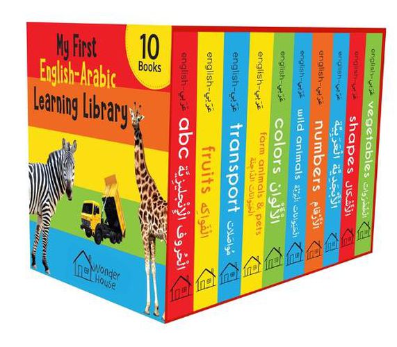 Cover image for My First English-Arabic Learning Library Bilingual Boxset of 10 Pictures for Kids - Covers Basic Concepts and Everyday Topics