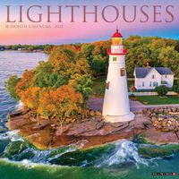 Cover image for Lighthouses 2025 12 X 12 Wall Calendar