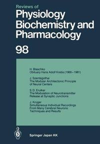 Cover image for Reviews of Physiology, Biochemistry and Pharmacology: Volume: 98