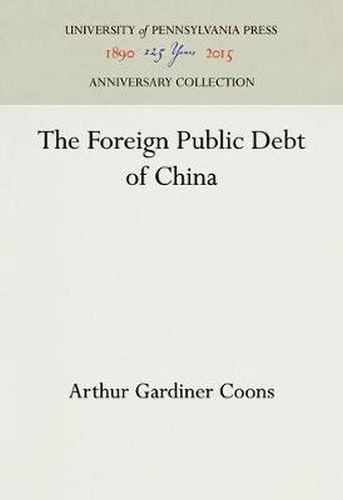 Cover image for The Foreign Public Debt of China