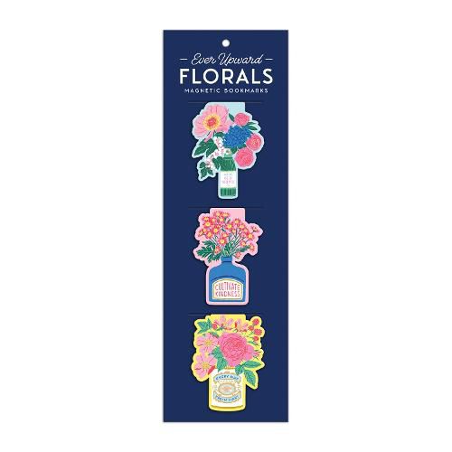 Cover image for Ever Upward Florals Shaped Magnetic Bookmarks