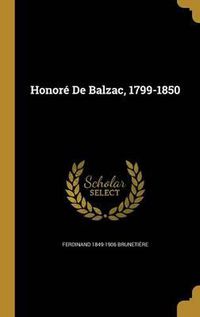 Cover image for Honore de Balzac, 1799-1850