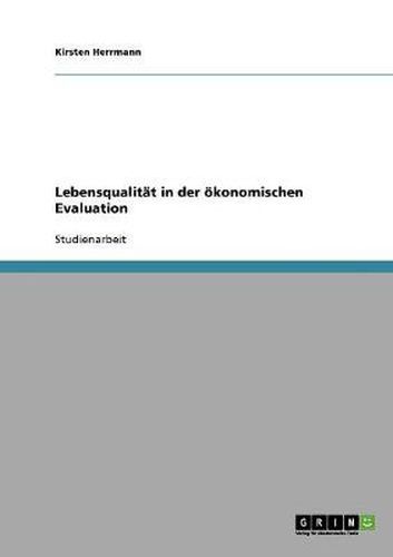 Cover image for Lebensqualitat in der oekonomischen Evaluation