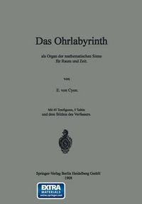 Cover image for Das Ohrlabyrinth: ALS Organ Der Mathematischen Sinne Fur Raum Und Zeit