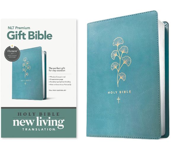 Cover image for NLT Premium Gift Bible, Filament Enabled, Teal Cross