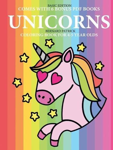 Cover image for Coloring Book for 4-5 Year Olds (Unicorns)