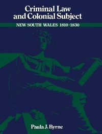Cover image for Criminal Law and Colonial Subject