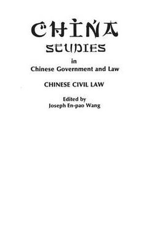 Cover image for Chinese Civil Law