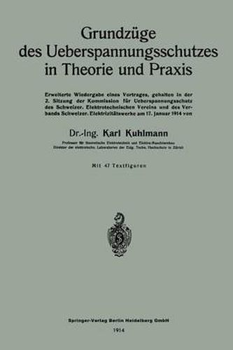 Cover image for Grundzuge Des Ueberspannungsschutzes in Theorie Und Praxis