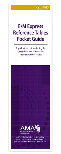 Cover image for E/M Express Reference Tables Pocket Guide 2025 (Single)