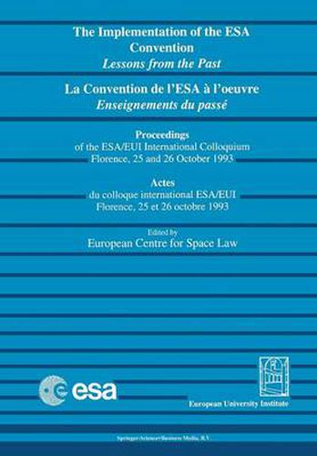 Cover image for La convention de l'ESA a l'oeuvre