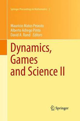 Cover image for Dynamics, Games and Science II: DYNA 2008, in Honor of Mauricio Peixoto and David Rand, University of Minho, Braga, Portugal, September 8-12, 2008