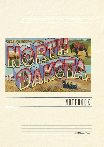 Cover image for Vintage Lined Notebook Greetings from North Dakota