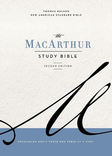 Cover image for NASB, MacArthur Study Bible, 2nd Edition, Hardcover, Gray, Comfort Print: Unleashing God's Truth One Verse at a Time