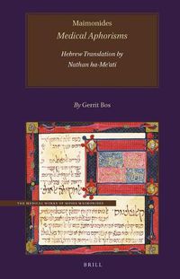 Cover image for Maimonides, Medical Aphorisms, Hebrew Translation by Nathan ha-Me'ati