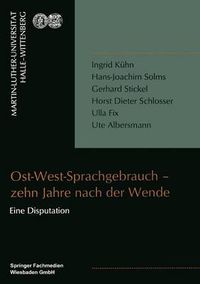 Cover image for Ost-West-Sprachgebrauch: Zehn Jahre Nach Der Wende