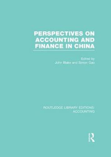 Cover image for Perspectives on Accounting and Finance in China (RLE Accounting)