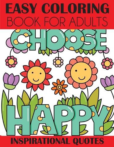 Cover image for Easy Coloring Book for Adults: Inspirational Quotes