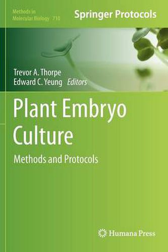 Cover image for Plant Embryo Culture: Methods and Protocols