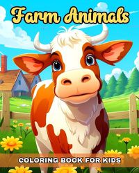 Cover image for Farm Animals Coloring Book for Kids