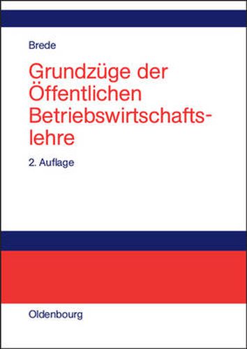 Cover image for Grundzuge der OEffentlichen Betriebswirtschaftslehre