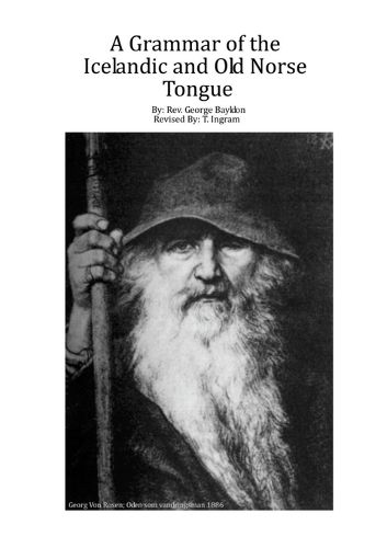 Cover image for A Grammar of the Icelandic and Old Norse Tongue