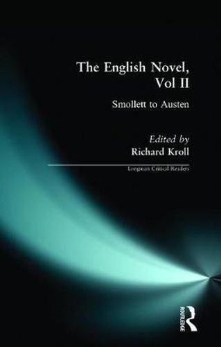 Cover image for English Novel, Vol II, The: Smollett to Austen