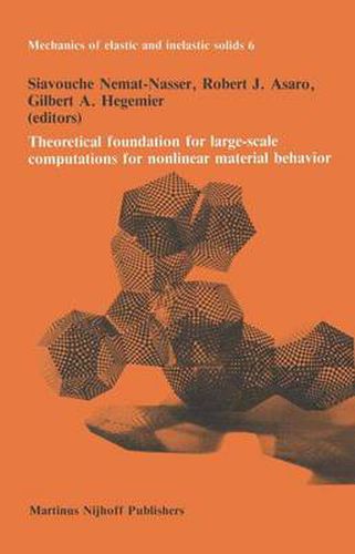 Cover image for Theoretical foundation for large-scale computations for nonlinear material behavior