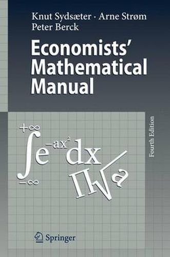 Cover image for Economists' Mathematical Manual