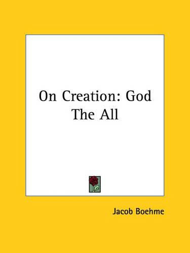 Cover image for On Creation: God the All