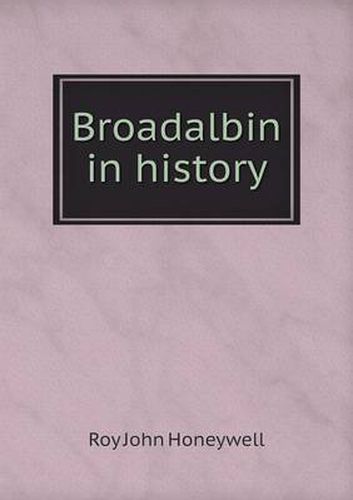 Cover image for Broadalbin in history