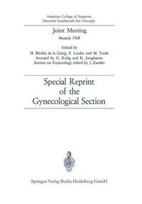 Cover image for Joint Meeting, Munich 1968: Special Reprint of the Gynecological Section