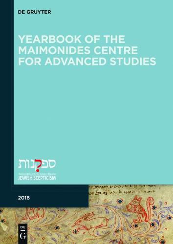 Cover image for Yearbook of the Maimonides Centre for Advanced Studies. 2016