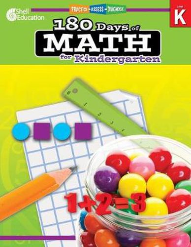 Cover image for 180 Days of Math for Kindergarten: Practice, Assess, Diagnose