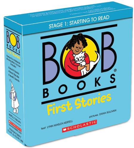 Cover image for Bob Books - First Stories Box Set Phonics, Ages 4 and Up, Kindergarten (Stage 1: Starting to Read)