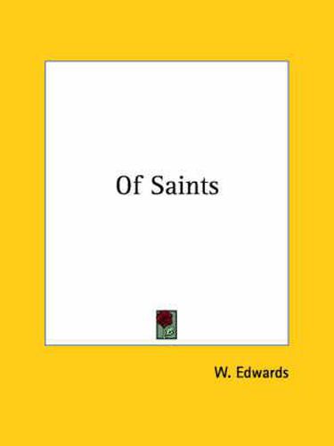 Cover image for Of Saints