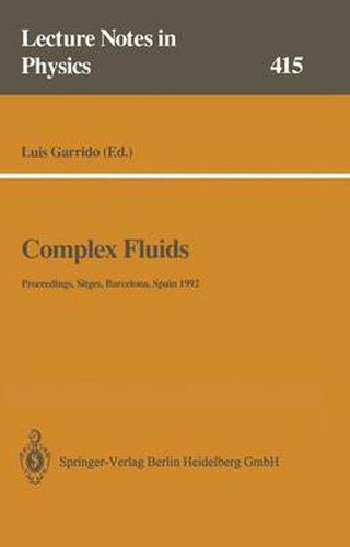 Cover image for Complex Fluids: Proceedings of the XII Sitges Conference, Sitges, Barcelona, Spain, 1-5 June 1992