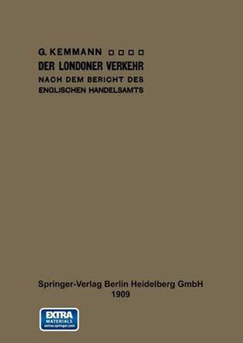 Cover image for Der Londoner Verkehr Nach Dem Bericht Des Englischen Handelsamts