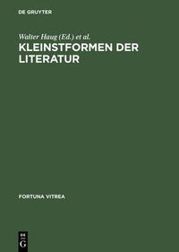 Cover image for Kleinstformen der Literatur