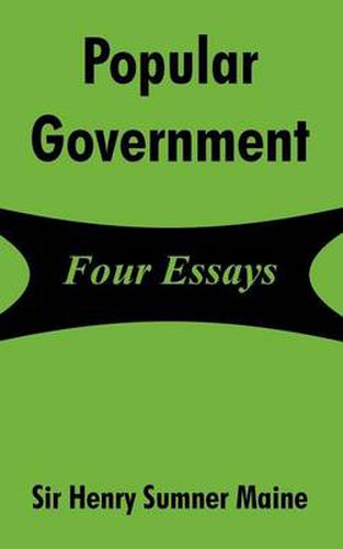 Cover image for Popular Government: Four Essays