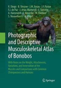 Cover image for Photographic and Descriptive Musculoskeletal Atlas of Bonobos: With Notes on the Weight, Attachments, Variations, and Innervation of the Muscles and Comparisons with Common Chimpanzees and Humans